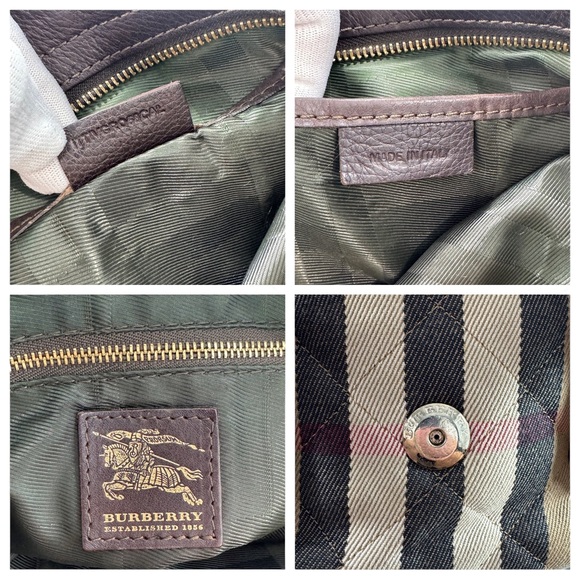 BURBERRY Multicolor Canvas Quilted House Check Manor Tote Bag Made in Italy - Picture 12 of 17